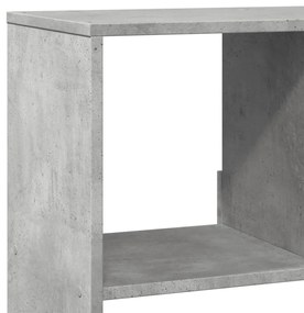 betonszürke szerelt fa könyvespolc 100 x 33 x 156,5 cm