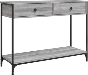 vidaXL szürke sonoma színű szerelt fa konzolasztal 100 x 34,5 x 75 cm