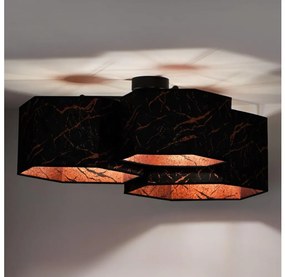 Duolla - Felületre szerelhető csillár ROLLER TRIO HEX 3xE27/15W/230V fekete/réz