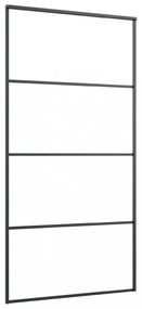 fekete alumínium és ESG üveg tolóajtó 102,5 x 205 cm