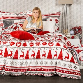 4Home Christmas karácsonyi mikroflanel ágyneműhuzat, 160 x 200 cm, 70 x 80 cm, 160 x 200 cm, 70 x 80 cm