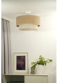 Duolla - Felületre szerelhető csillár YUTE BOHO 1xE27/15W/230V átm. 45 cm barna/krémes