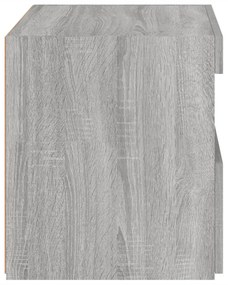 2 db szürke sonoma színű éjjeliszekrény LED-ekkel 50x40x45 cm