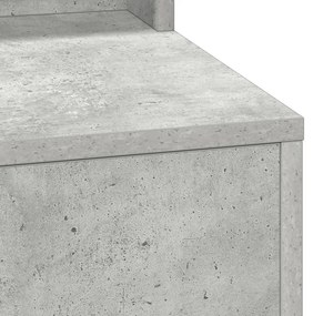 LED-es sminkasztal Beton szürke 50x41x135 cm