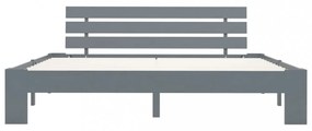 szürke tömör fenyőfa ágykeret 180 x 200 cm