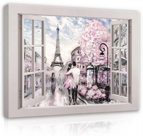 Vászonkép, Kilátás az ablakból, Párizs, 60x40 cm méretben