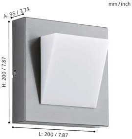 Eglo 94114 - LED-es kültéri lámpa Galary 1 1xLED/3,7W/230V