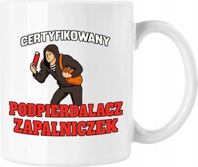 Bögre Tolvaj öngyújtó vicc fehér 330ml