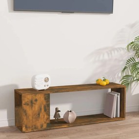 füstös tölgy színű szerelt fa fali TV-szekrény 100 x 24 x 32 cm