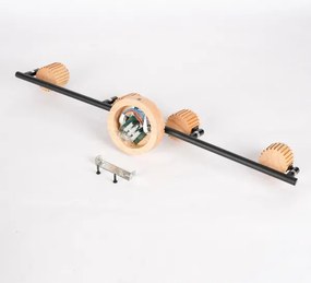 Brilagi - HYGGE spotlámpa 4xE14/15W/230V kaucsukfa/füstszínű