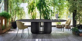 JUICE kerek asztal - Ø155 x 75 cm, fekete - Miniforms