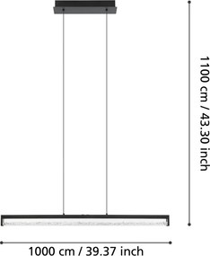 Eglo CARDITO 900895 Függőlámpa 1x6W/LED 2700-5000K 3420lm IP20