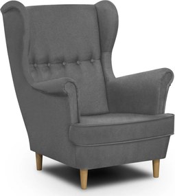 MALMO Füles fotel Világosszürke