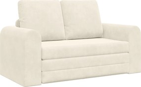 vidaXL Kanapéágy 60cm Krém Bársony