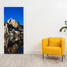 Fotótapéta ajtóra - Tükröző sziklák (95x205cm)