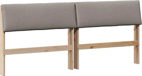 vidaXL Kárpitozott fejtámla Tópszínű 200 cm Tömör fenyőfa