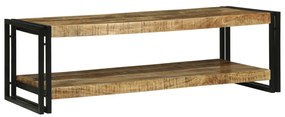 Dohányzóasztal 120x50x38 cm Tömör fa rusztikus mangó
