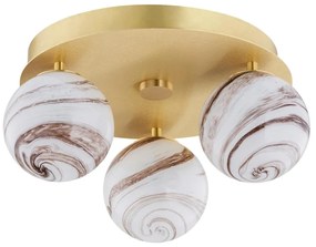 Argon 6290 - Mennyezeti lámpa FABIO 3xE14/7W/230V alabástrom arany