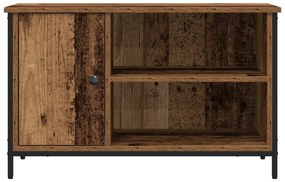 TV Szekrény Régi Fa 80x40x50 cm Mérnöki Fa és Acél