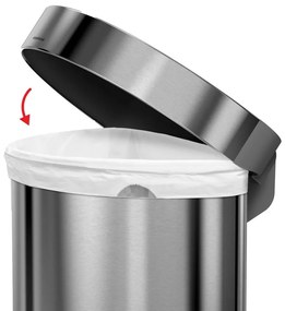 Rozsdamentes acél pedálos szemetes 45 l - simplehuman