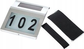 Napelemes Led fali lámpa Homlokzati megvilágított házszám 6000K érzékelő