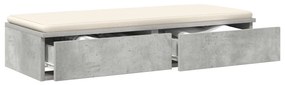 Ágy Fiókok Beton Szürke 75x36,5x16,5 cm Borítás