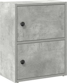 vidaXL betonszürke szerelt fa könyvespolc 40x24x52 cm