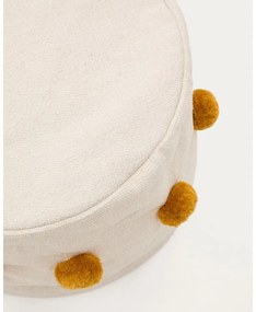 Mustársárga-bézs puff Manua – Kave Home