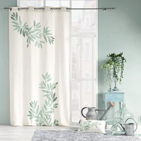 Fehér-zöld függöny 140x260 cm Nymphea – douceur d'intérieur