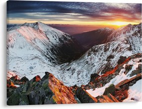 Kép - Téli hegyi panoráma (70x50 cm)