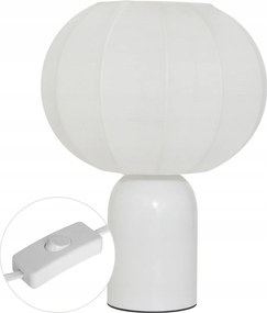 Asztali lámpa 33cm Fehér éjjeli szekrény lampion minimalista lámpabúra