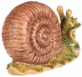 Kerti dekoráció Csiga világosbarna, 16 x 7 x 10cm, kerámia