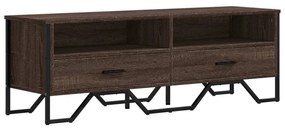 barna tölgy színű szerelt fa TV-szekrény 122 x 34 x 41 cm
