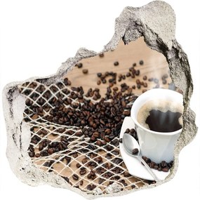 3d-s lyukat fali matrica Kávé és kávébab nd-p-45865517
