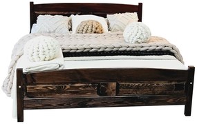 ANGEL magasított ágy + ágyrács AJÁNDÉK, 120x200 cm, dió-lakk