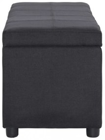 fekete poliészter pad tárolórekesszel 116 cm