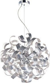 DAR LIGHTING RAW1350 RAWLEY Modern Függesztett Lámpa Eloxált Alumínium, Csiszolt Króm G9 IP20