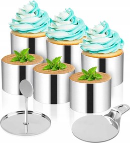 8DB-OS Mousse Forma Szett Desszert Gyűrűk És Étel Gyűrűk