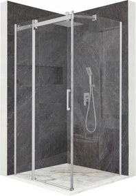 Zuhanykabin 100x100cm Esg üveg 8mm tolóajtó króm bevonat