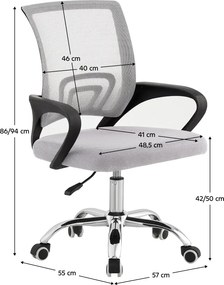 Irodai szék, szürke/fekete, DEX 4 NEW