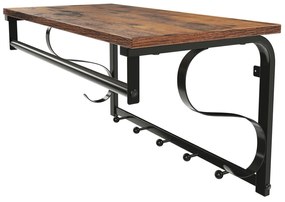 HENRY fali fogas, 60x30x32cm, fekete/barna Vasagle