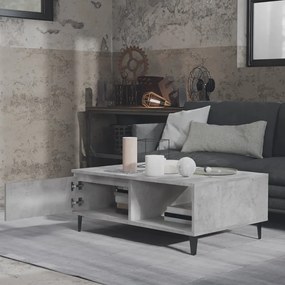 Betonszürke szerelt fa dohányzóasztal 90 x 60 x 35 cm