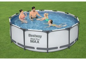 Bestway 56418 Föld feletti medence Steel Pro MAX ,366 x 100 cm, szűrővel és lépcsővel