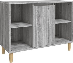 vidaXL szürke sonoma színű szerelt fa mosdószekrény 80 x 33 x 60 cm