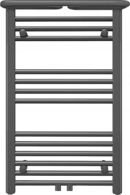Fürdőszobai radiátor dekoratív létra 800x500 antracit fűtőpolccal