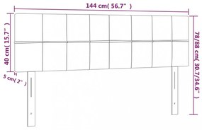 2 db sötétszürke szövet fejtámla 72 x 5 x 78/88 cm