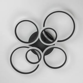 Brilagi - LED Dimmelhető felületre szerelhető csillár ORBITS LED/85W/230V 3000-6500K fekete + távirányító