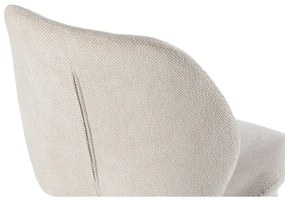 Krémszínű kárpitozott étkezőszék szett 4 db-os Ansu – Marckeric