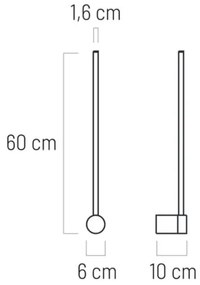 Klausen 141014 - LED Fali lámpa VIZIO LED/7W/230V fekete