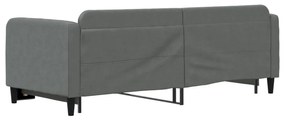 sötétszürke kihúzható szövet heverő 80 x 200 cm